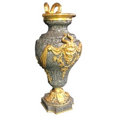 Louis XV Dore Bronze Mounted Ewer / Urn, 19th Century Granite