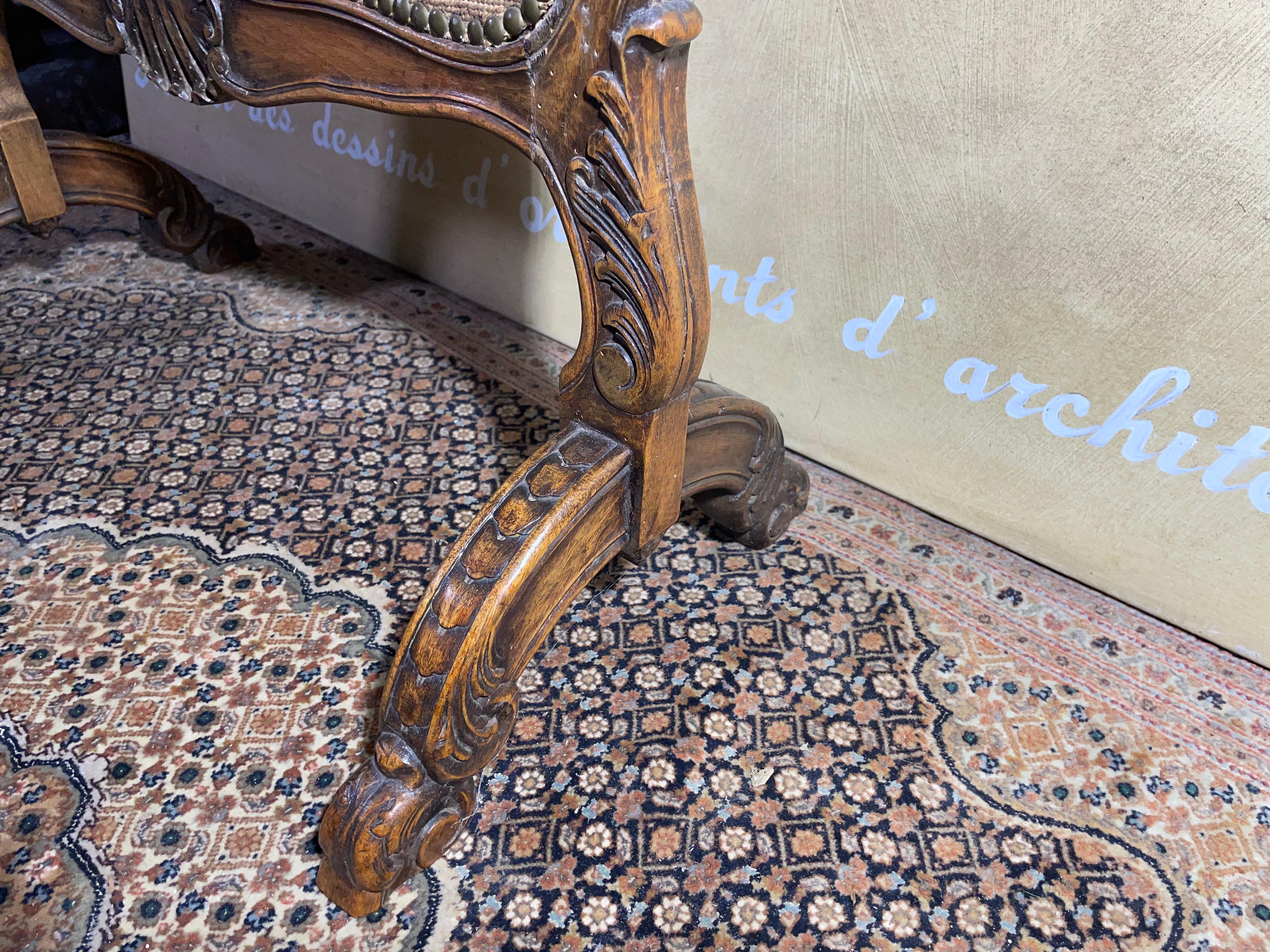 Parafuoco bifacciale Luigi XV con intricati arazzi a punto d'ago in vendita 1
