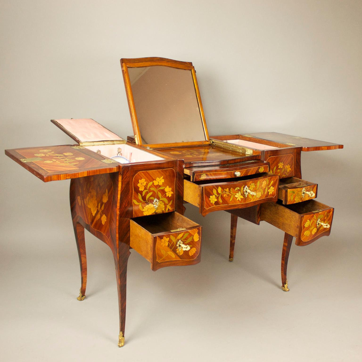 French Louis XV Dressing Table or Perruquiere, Attributed to Pierre Roussel '1723-1782'