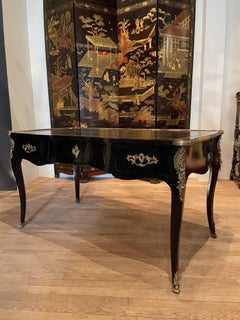Louis XV Ebonized and Ormolu Mounted Bureau Plat