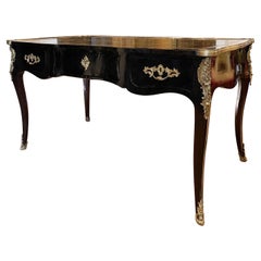 Louis XV Ebonized and Ormolu Mounted Bureau Plat