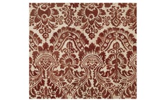 Louis XV Era Flocked Damask Fabric Panel