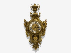 Luis XV, Reloj de cartela figurado, Bronce dorado, Francia, s. XIX/XX