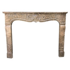 Louis XV Fireplace in Golden Stinkal Marble