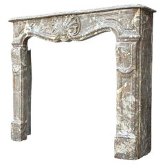 Louis XV Fireplace in Gray Marble from the Ardennes Eighteenth Century