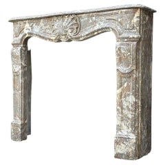 Louis XV Fireplace in Gray Marble from the Ardennes Eighteenth Century