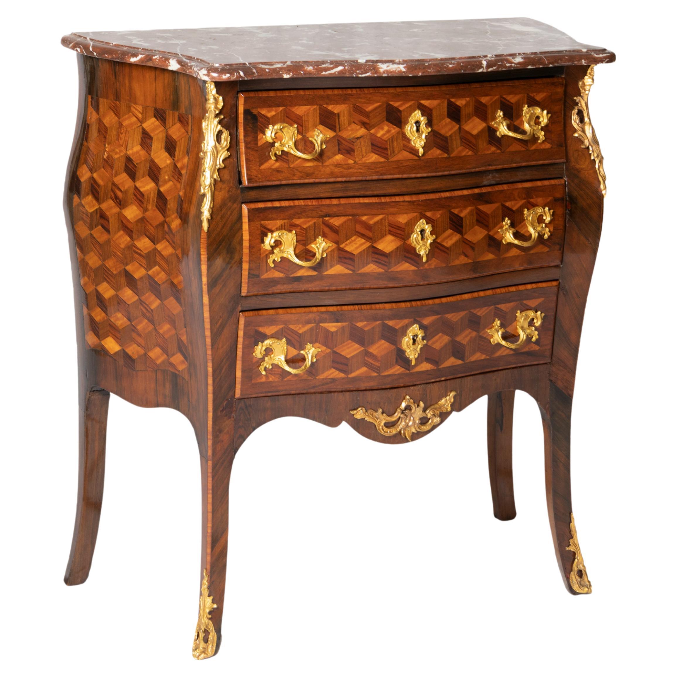 Commode Louis XV François Hugnet, 19ème siècle en vente