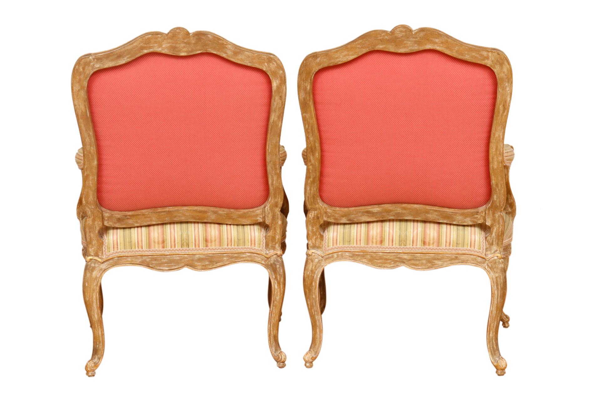 Louis XV French Armchairs, a Pair In Good Condition For Sale In Bradenton, FL