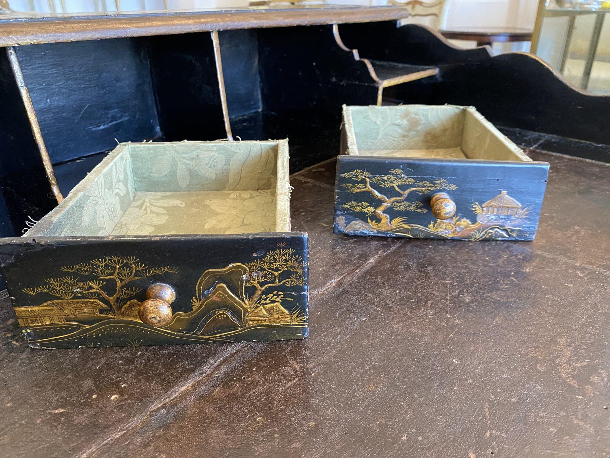Louis XV French Chinoiserie Bureau Desk 3