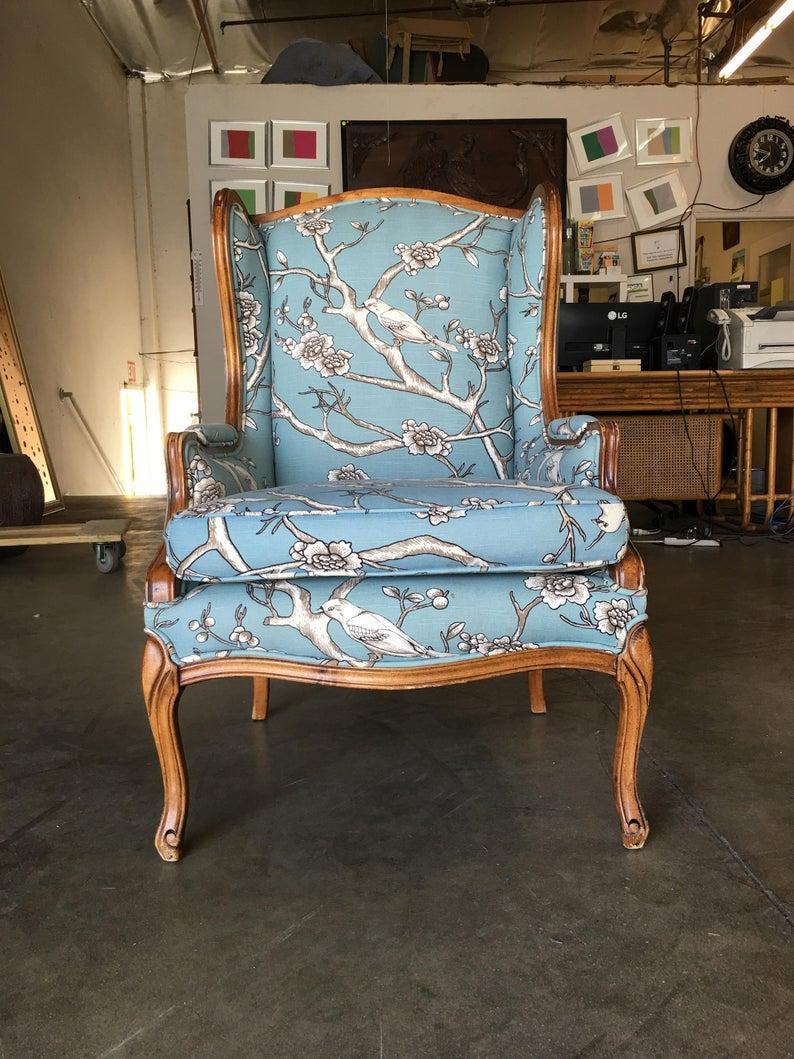 french country wingback chair