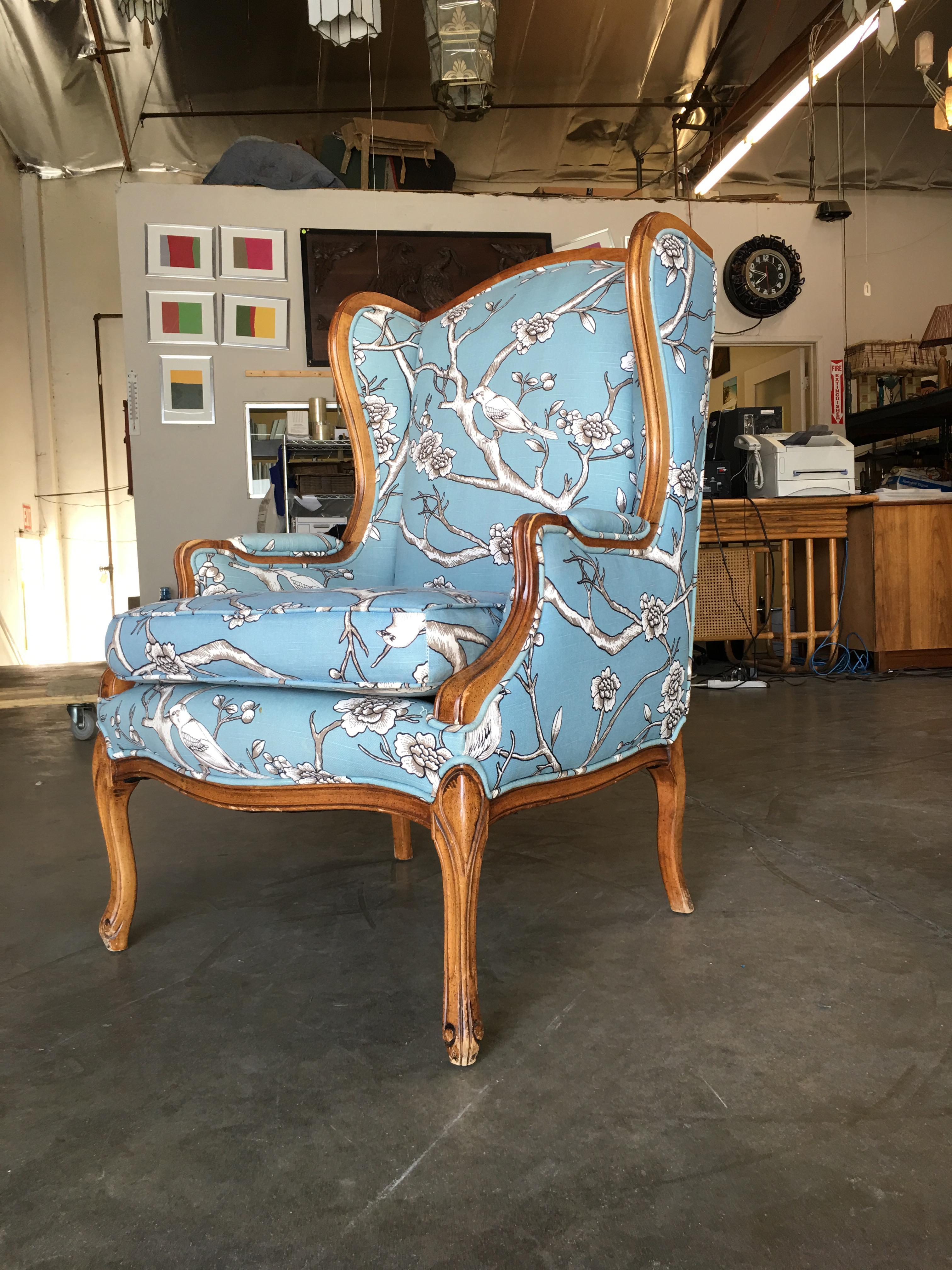 french country wingback chair