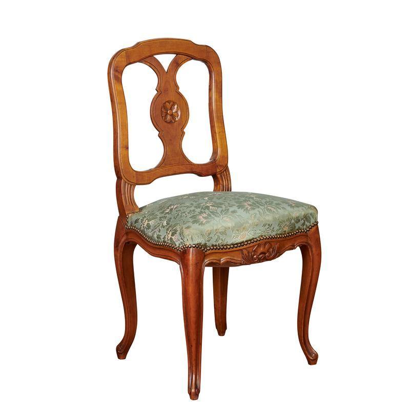 Louis XV French Oak Dining Chairs, Set of Eight, circa 1980 For Sale