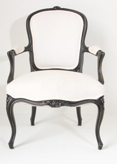 Louis XV French Provincial Style Open Armchair