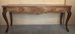 Louis XV French Style Convertible Console Table – Hand-Carved Wood
