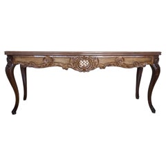 Louis XV French Style Convertible Console Table – Hand-Carved Wood