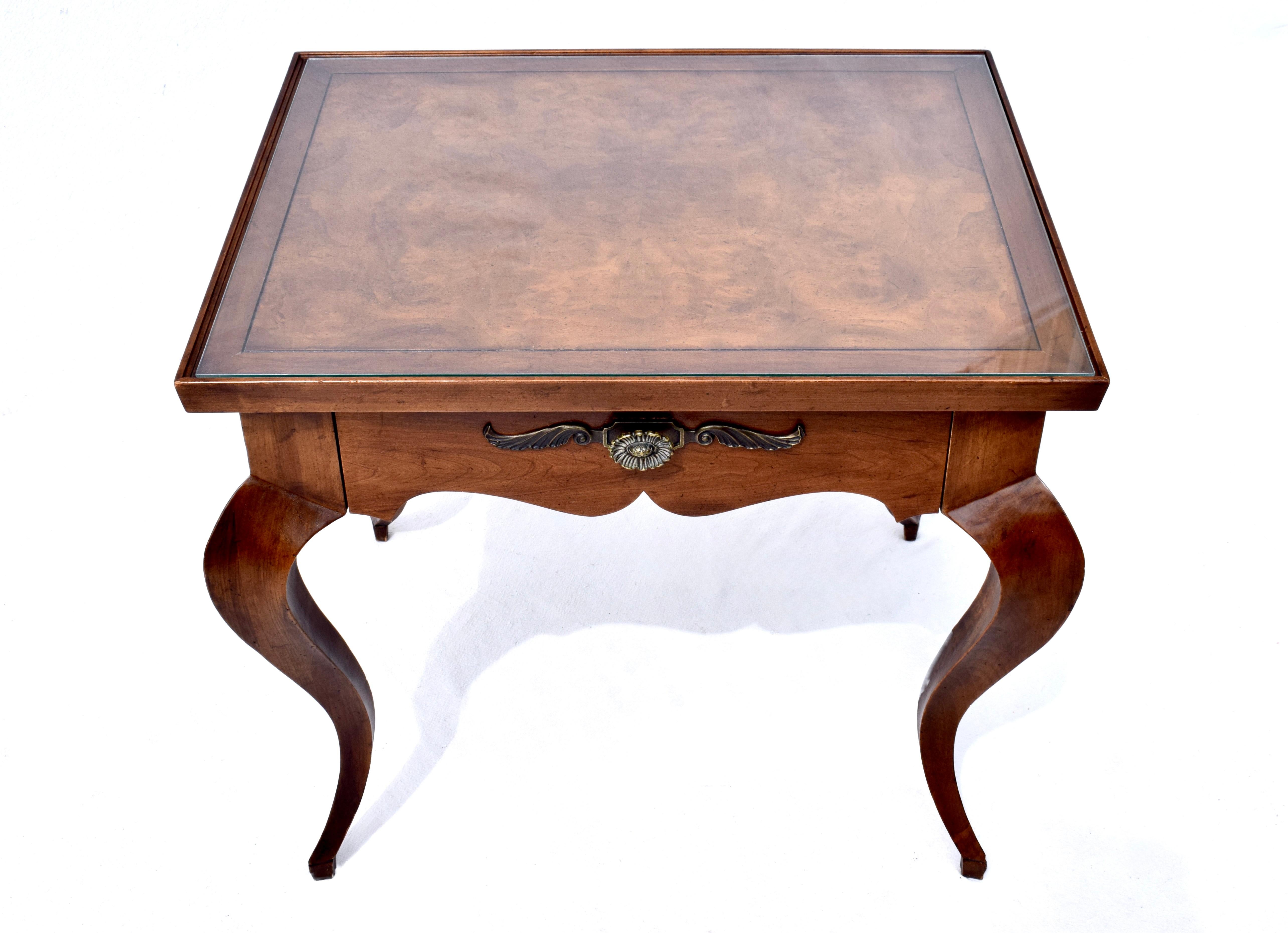 American Louis XV French Style Side Table Cabriole Leg Hoof Feet For Sale