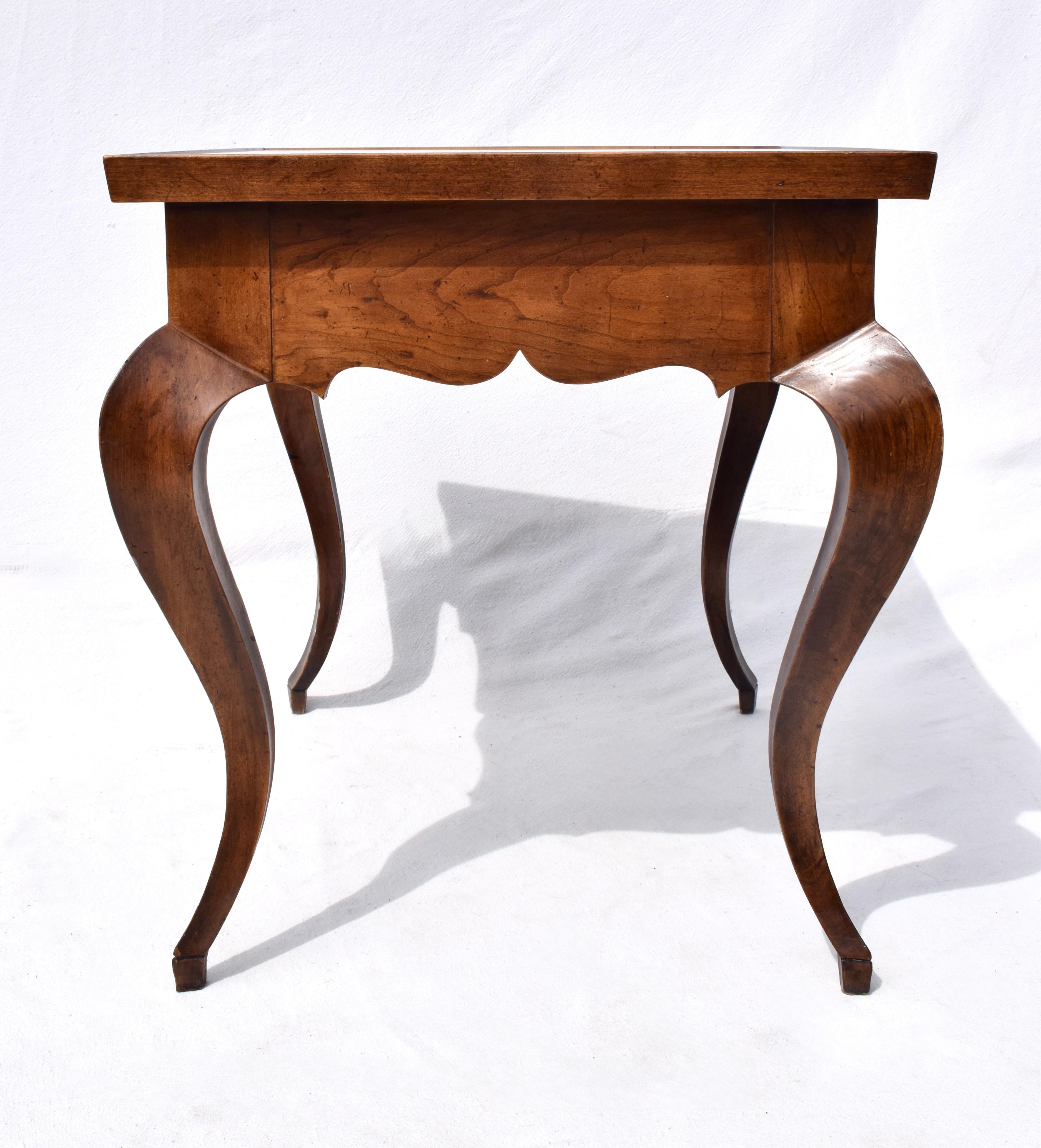Brass Louis XV French Style Side Table Cabriole Leg Hoof Feet For Sale
