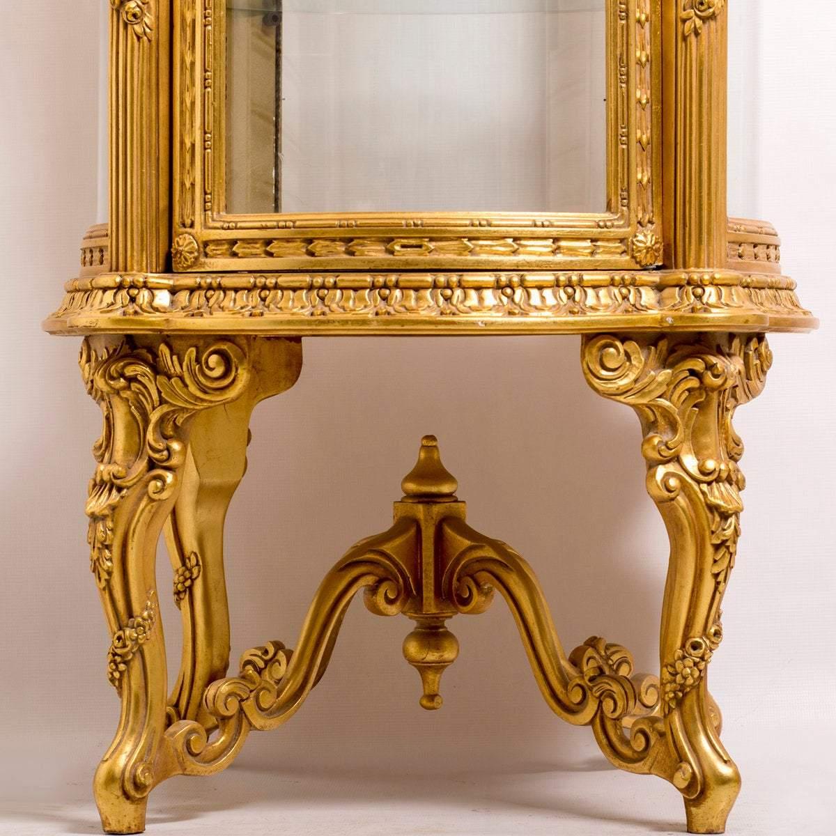 Wood Louis XV Gilded Vitrine, 20th Century For Sale
