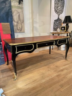 Louis XV Gilt-Bronze Mounted Ebonized Bureau Plat