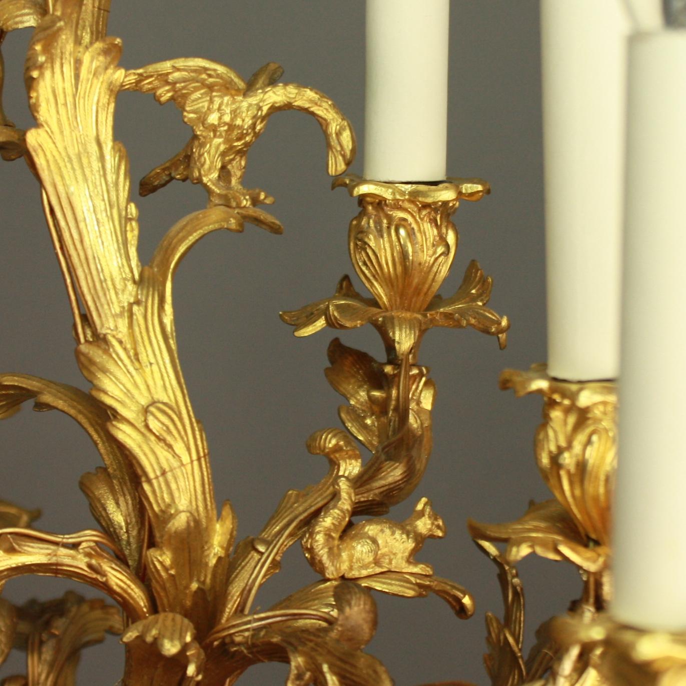 Louis XV Gilt-Bronze Nine-Light Chandelier 4