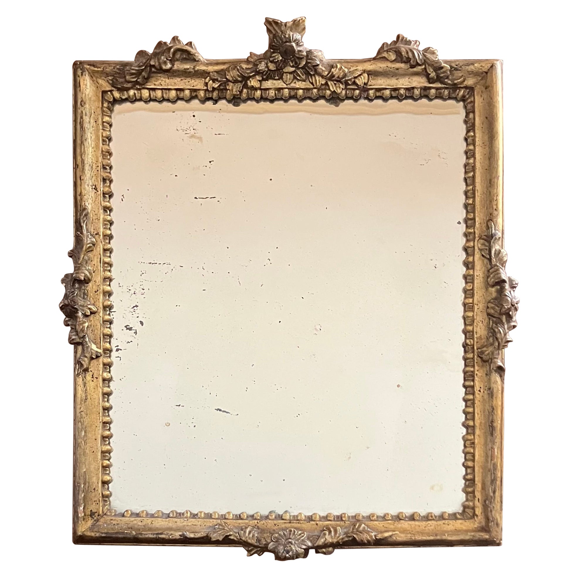 Miroir de Mercure Louis XV sculpté et doré en vente