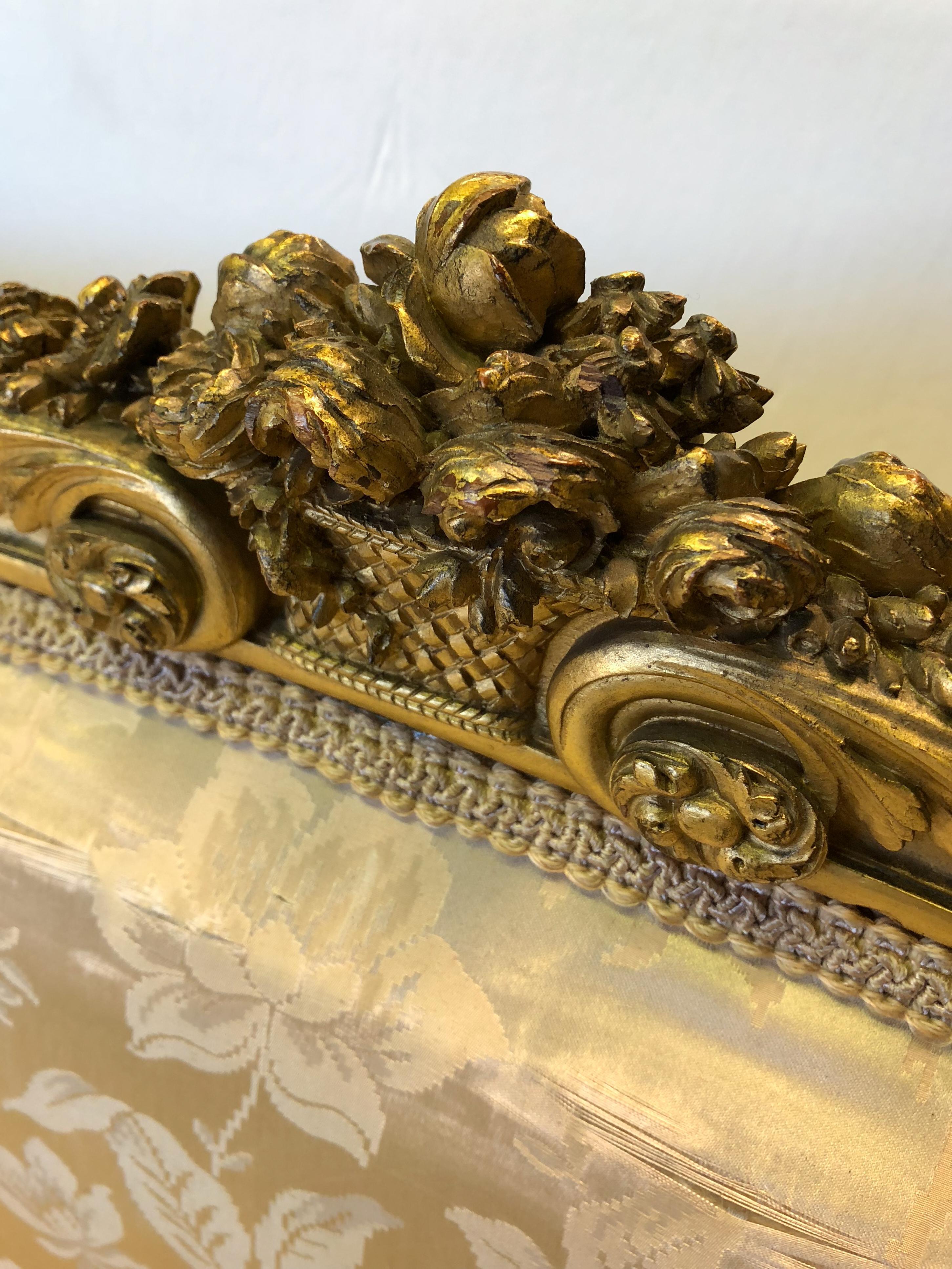 Late 19th Century Louis XV Gilt Mahogany Loveseat