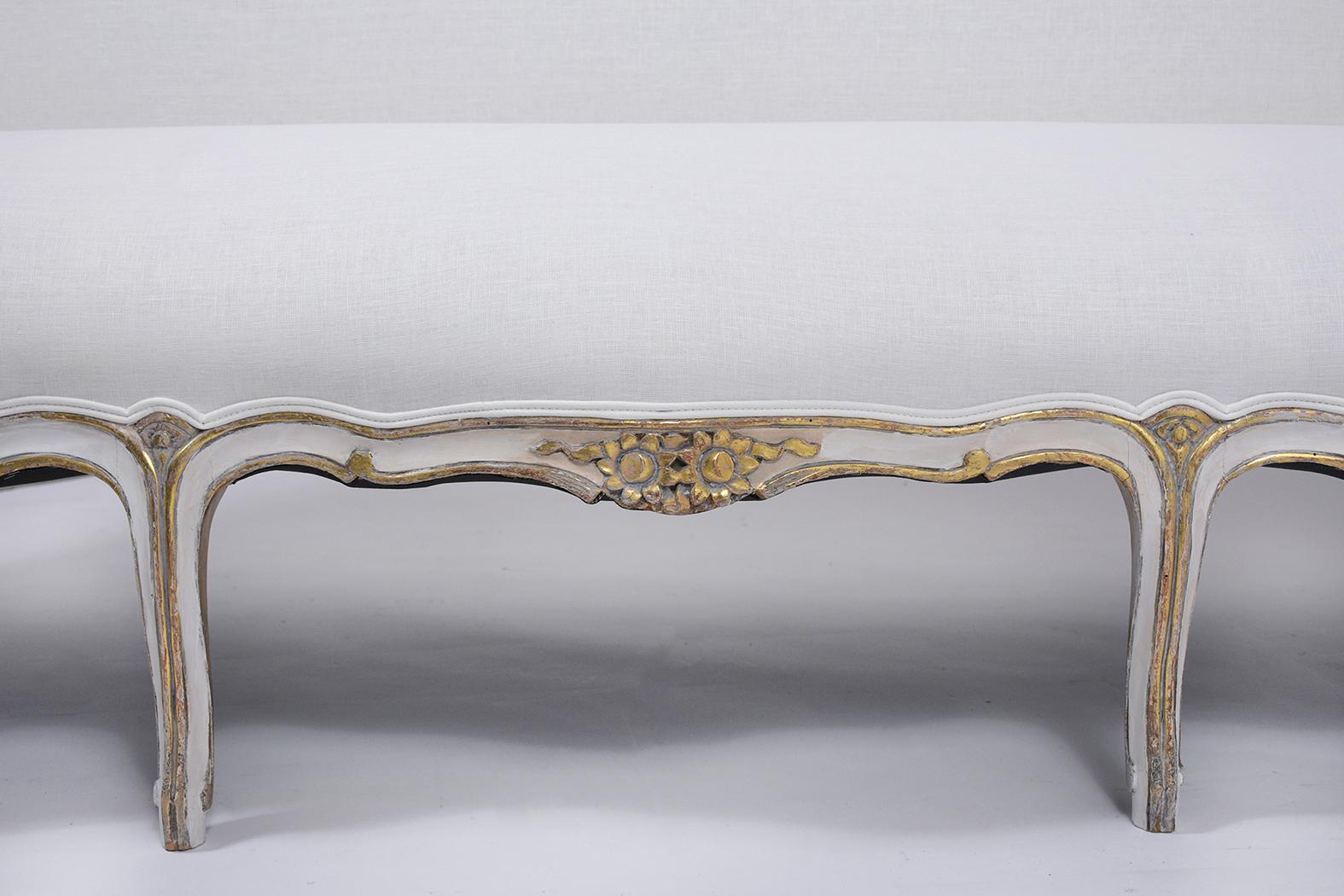 French Louis XV Gilt Sofa For Sale