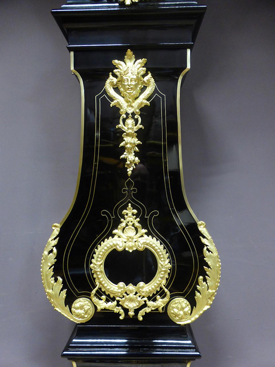 French Louis XV Gilted Bronze Original Movement by Antoine Pelletier Floor Clock