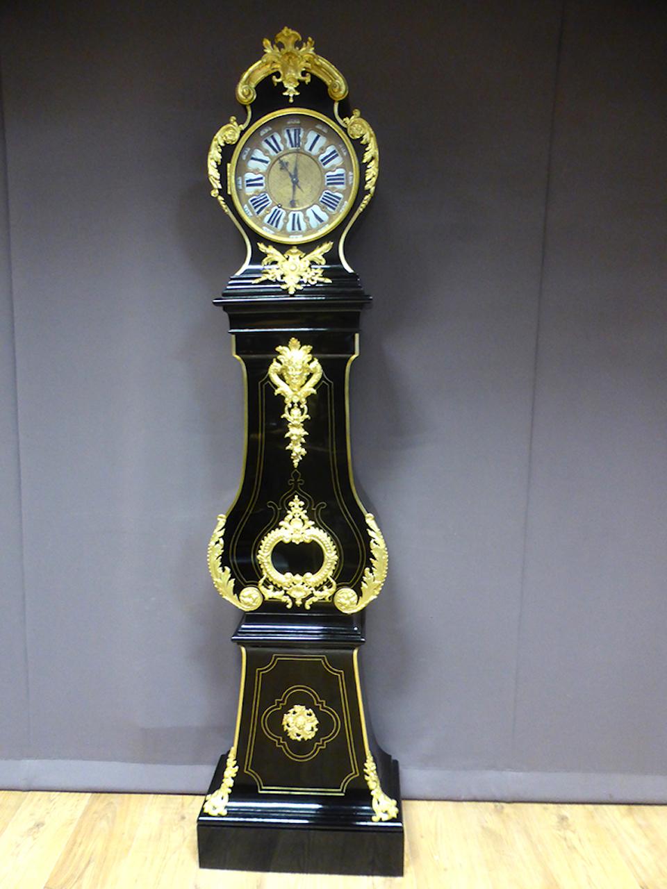 Louis XV Gilted Bronze Original Movement by Antoine Pelletier Floor Clock 2