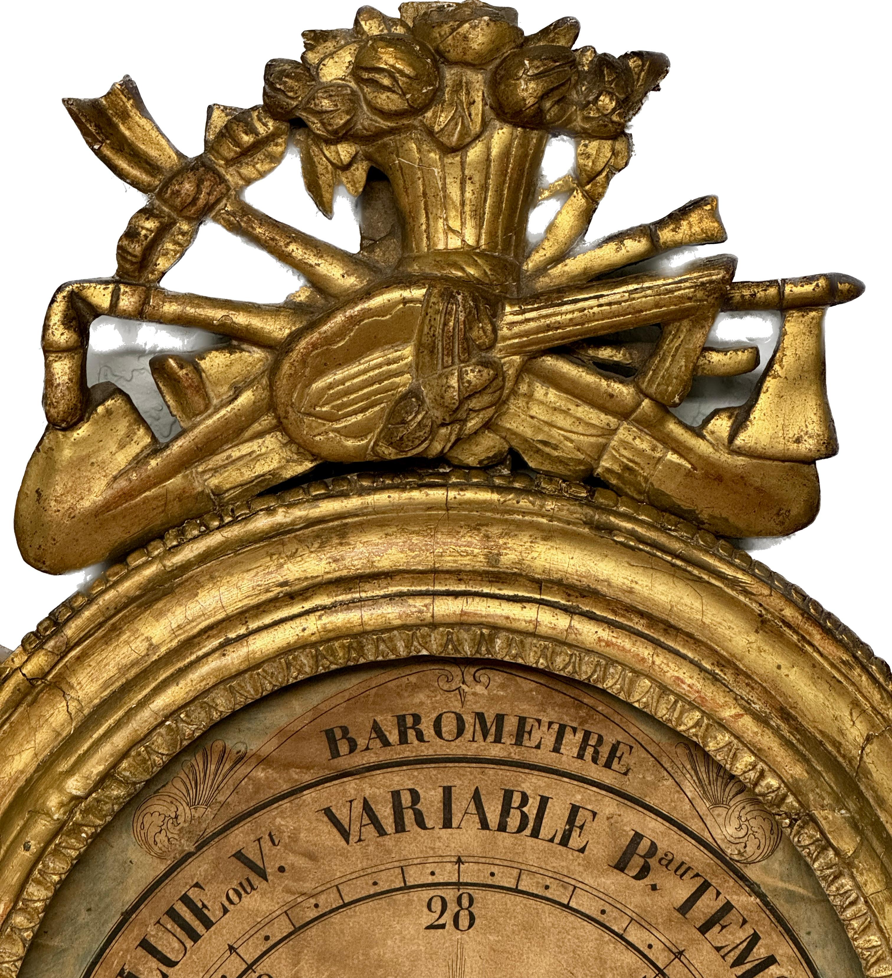 Louis XV Giltwood Barometer For Sale 7