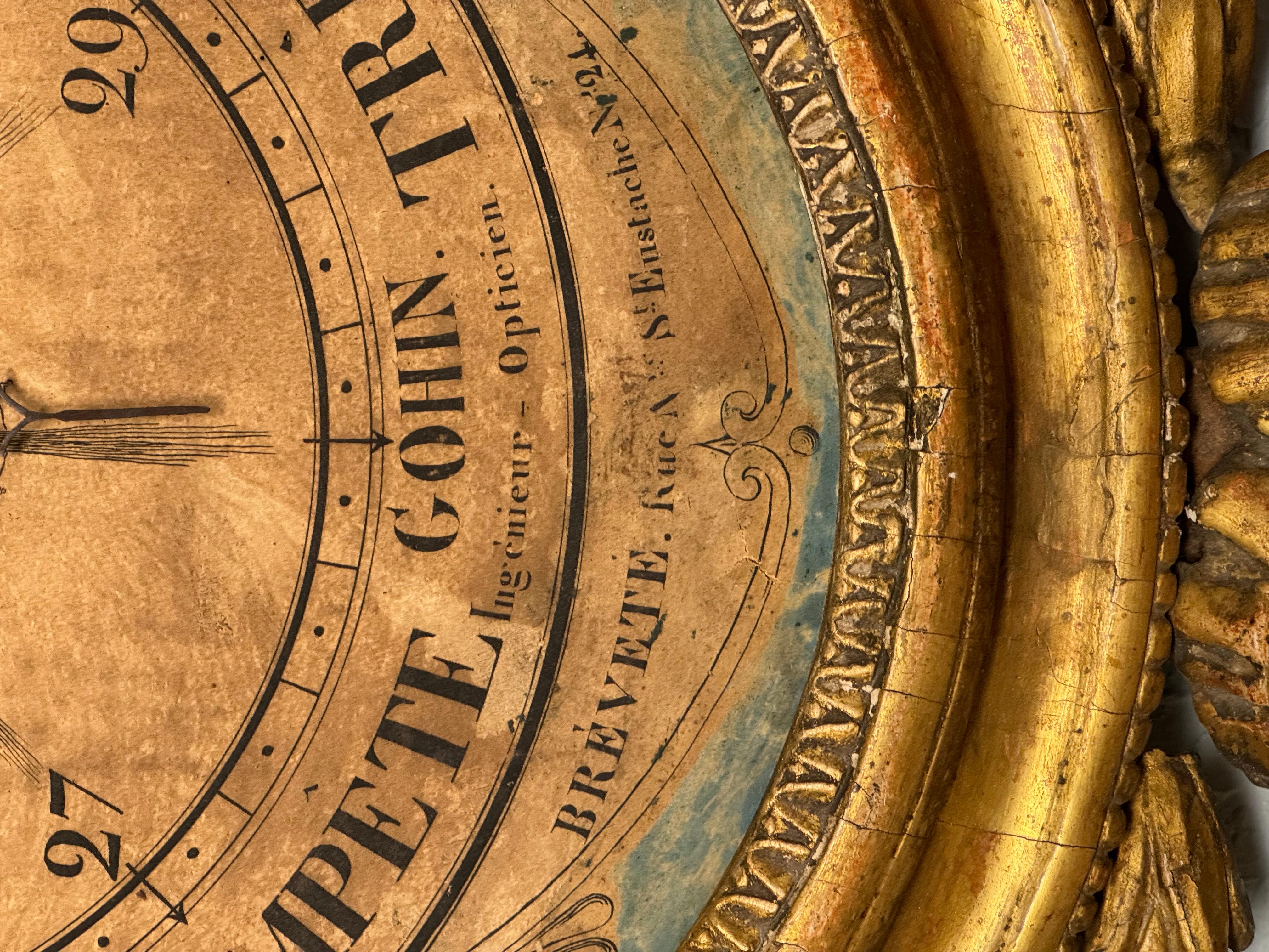 Louis XV Giltwood Barometer For Sale 4