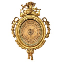 Barometro in legno dorato Luigi XV