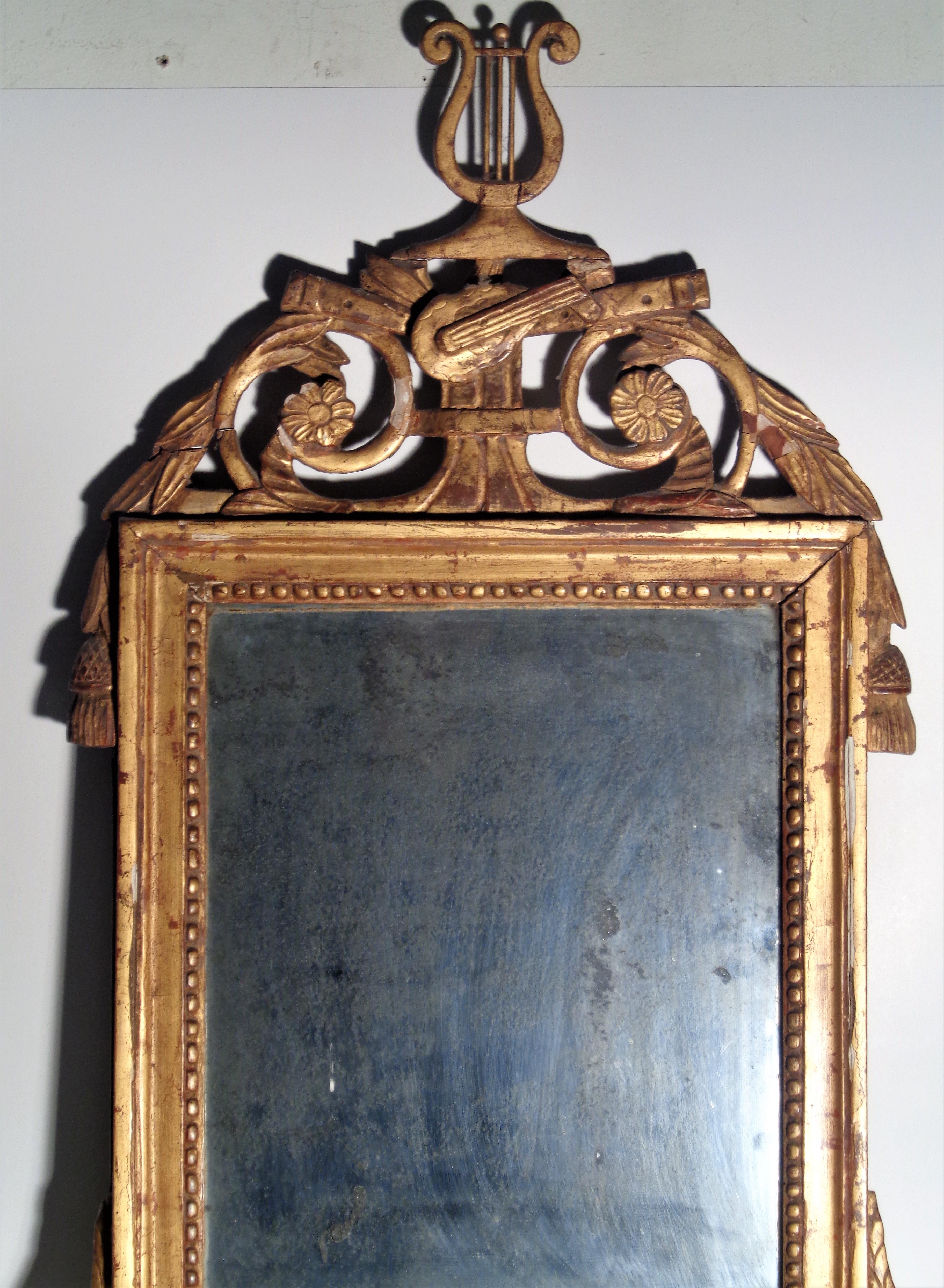 18th Century Louis XV Giltwood Mirror 12