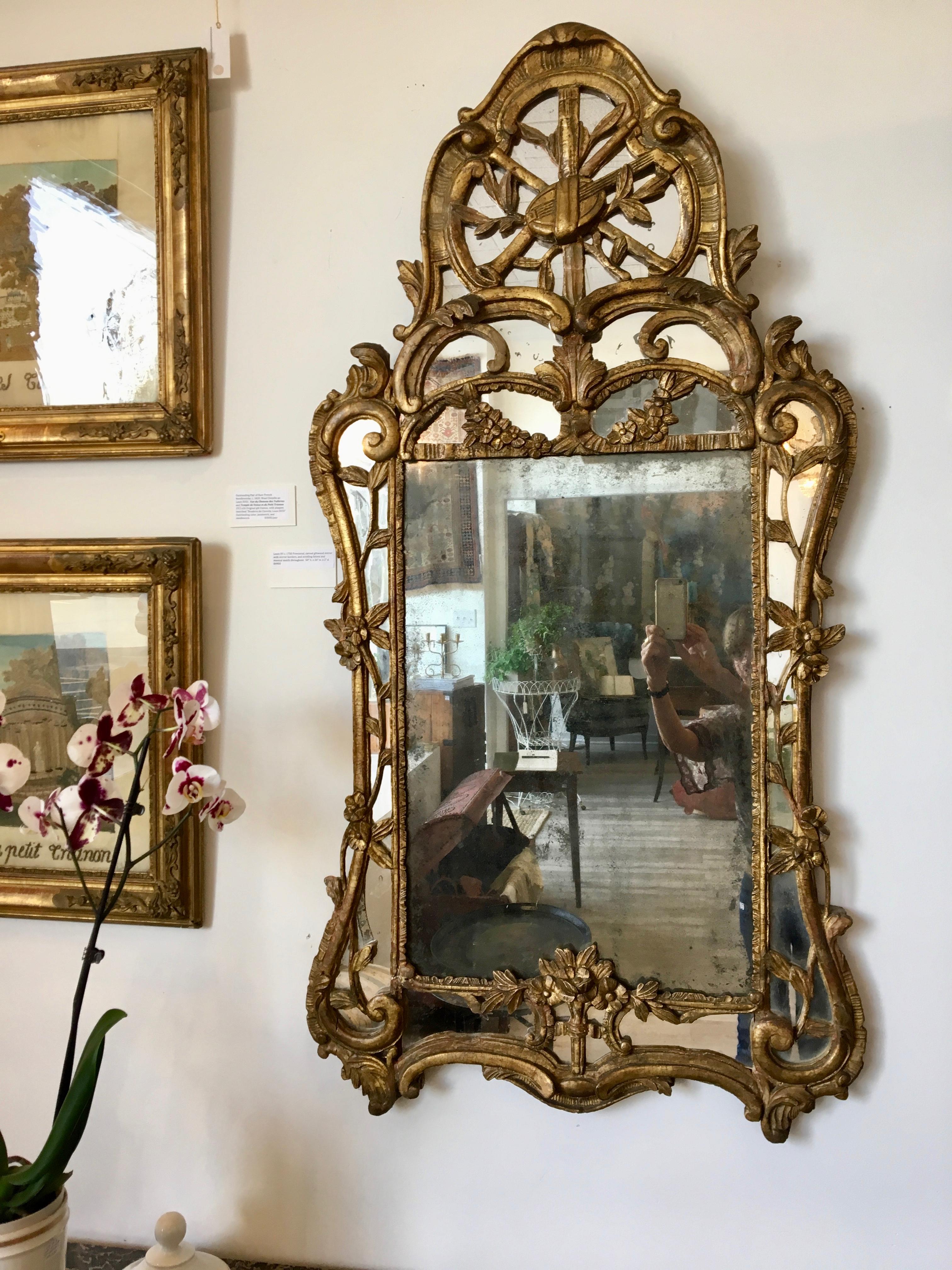 Louis XV Giltwood Mirror In Good Condition In Doylestown, PA