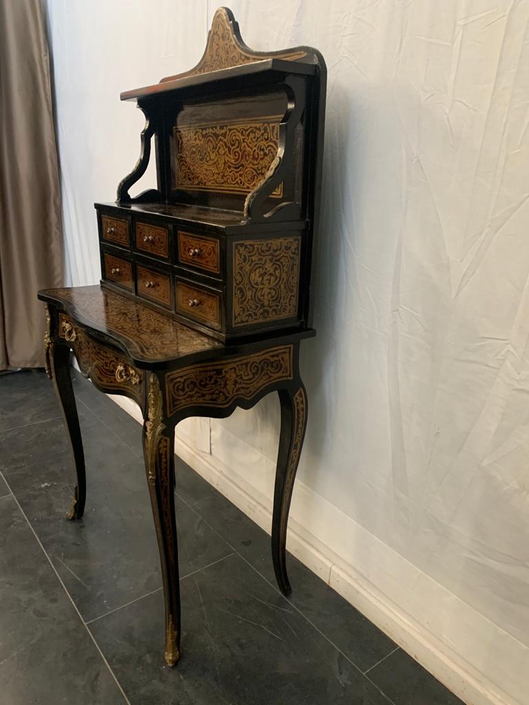 Louis XV Gold and Bronze Desk, 1950s For Sale 1