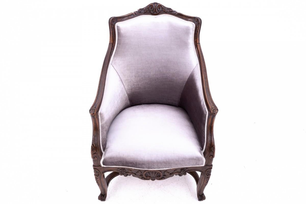 Louis XV Grey Armchairs, France, circa 1890. Restored. For Sale 5