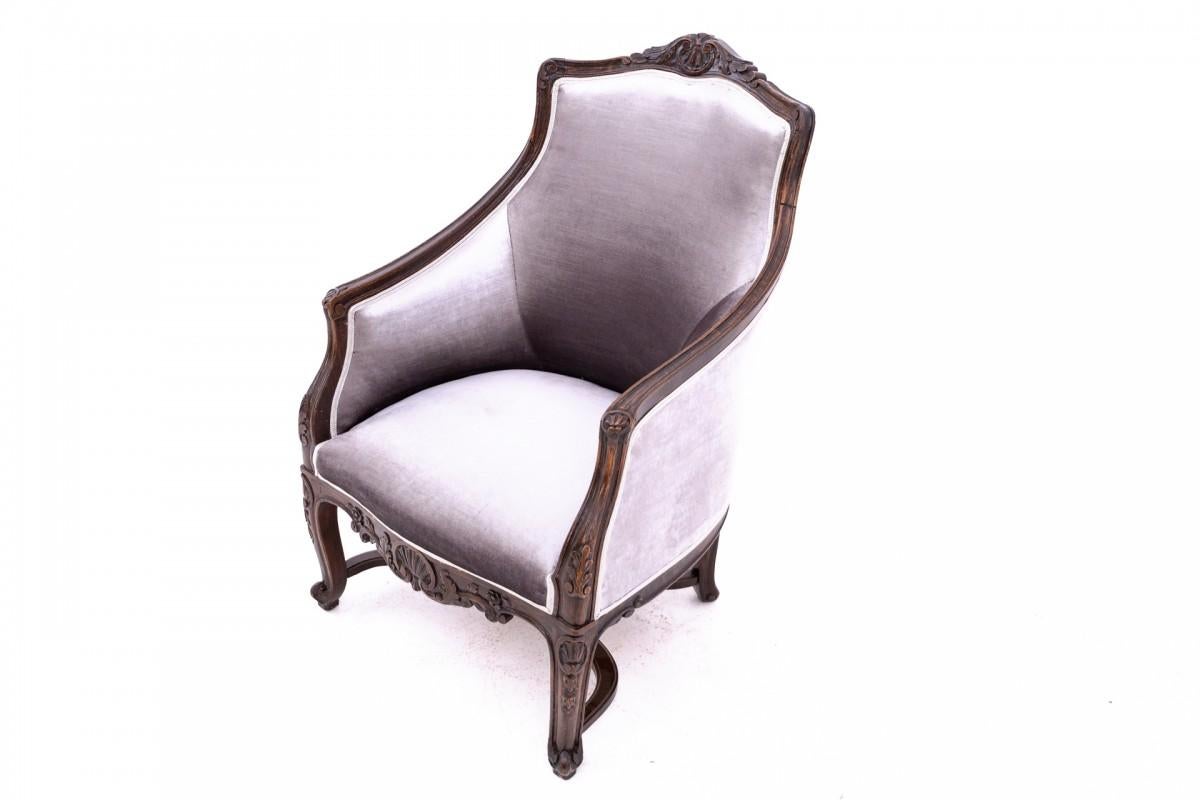 Louis XV Grey Armchairs, France, circa 1890. Restored. For Sale 1
