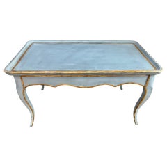 Louis XV Graublau und vergoldeter Tisch