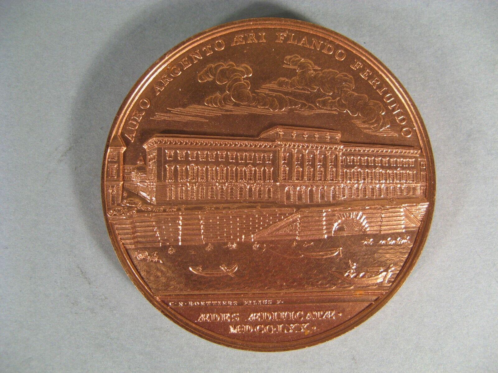 Français Médaille Louis XV Hôtel des Monnaies en cuivre antique, Paris Mint - 1Y129