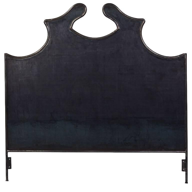 Hand-Crafted Louis XIV Iron Headboard, Queen
