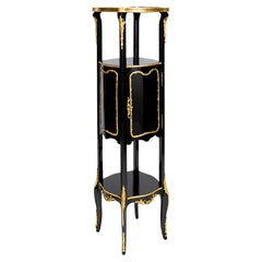 French Louis XV Style Vernis Martin Jardinière Pedestal, Early 20th Century