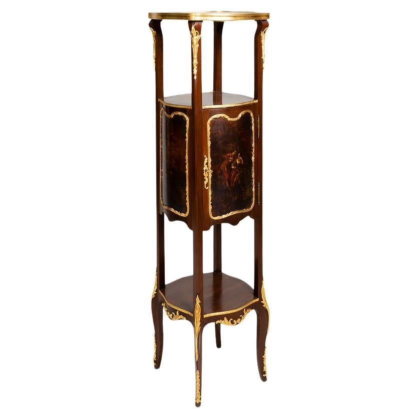 Jardinera Luis XV con Paneles de Vernis Martin, Ormolu, Siglo XX en venta