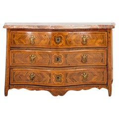 Louis XV Kingwood and Inlaid Serpentine Commode