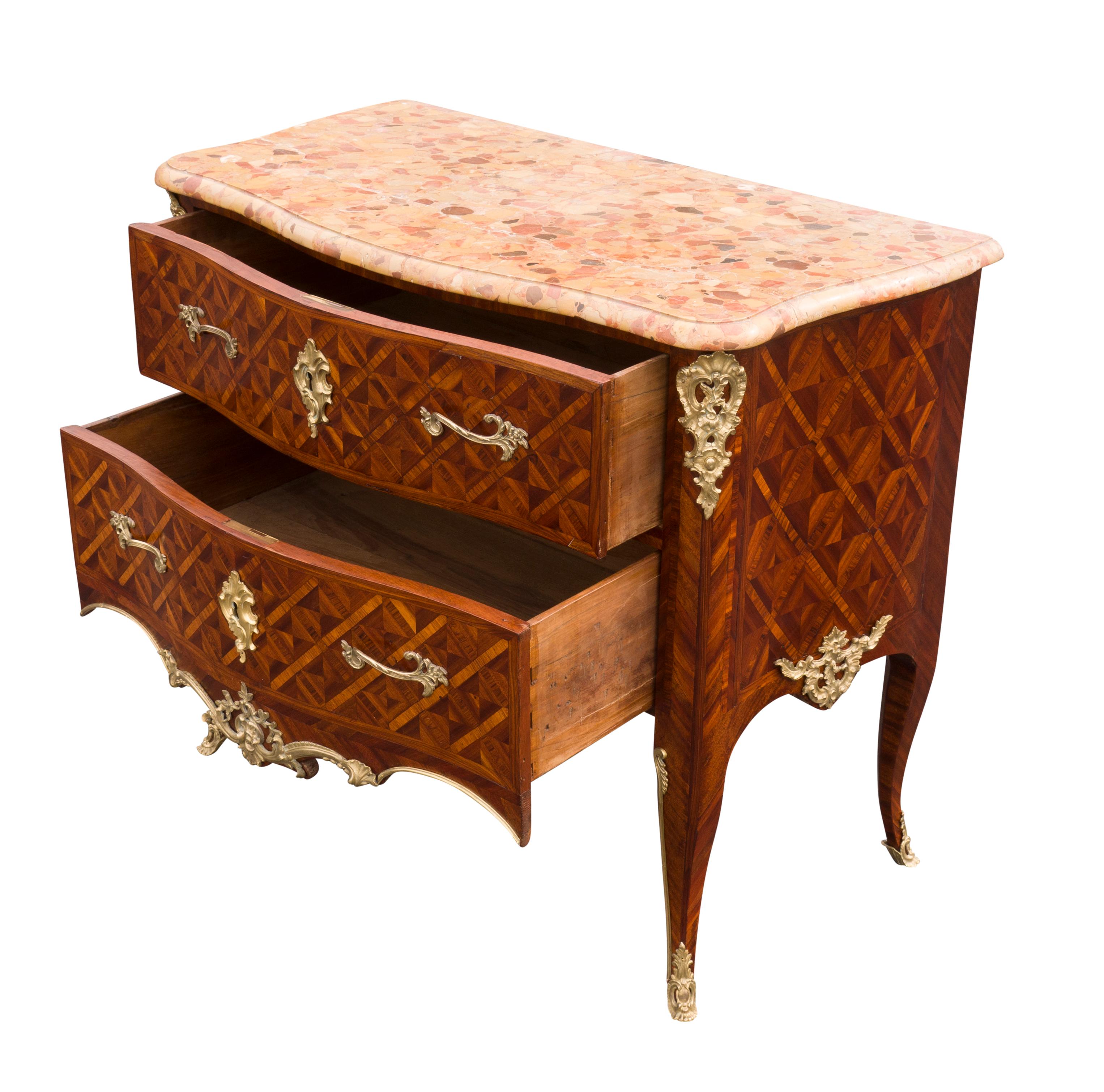 Louis XV Kingwood And Parquetry Commode For Sale 5