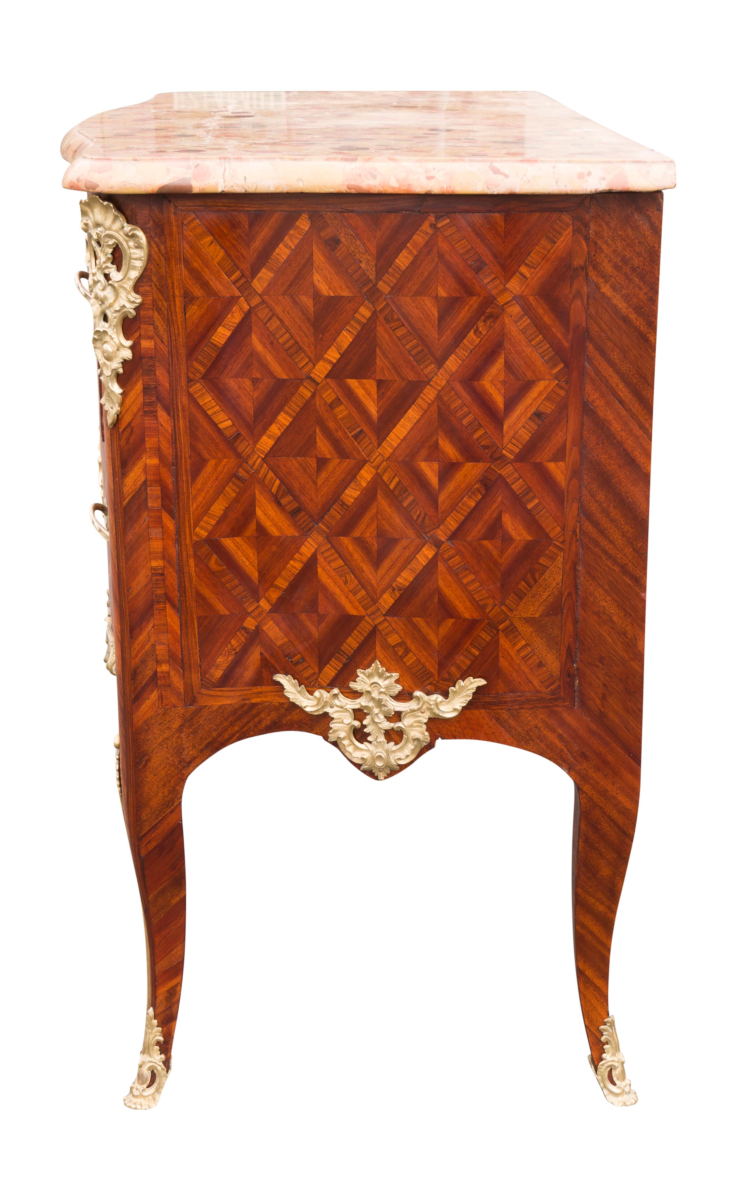 Louis XV Kingwood And Parquetry Commode For Sale 1