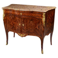 Louis XV Kingwood and Tulipwood Gilt Bronze Mounted Commode Stamped Hedouin