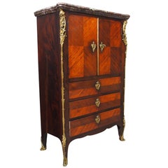 Louis XV Kingwood Cabinet Stamped Leonard Boudin