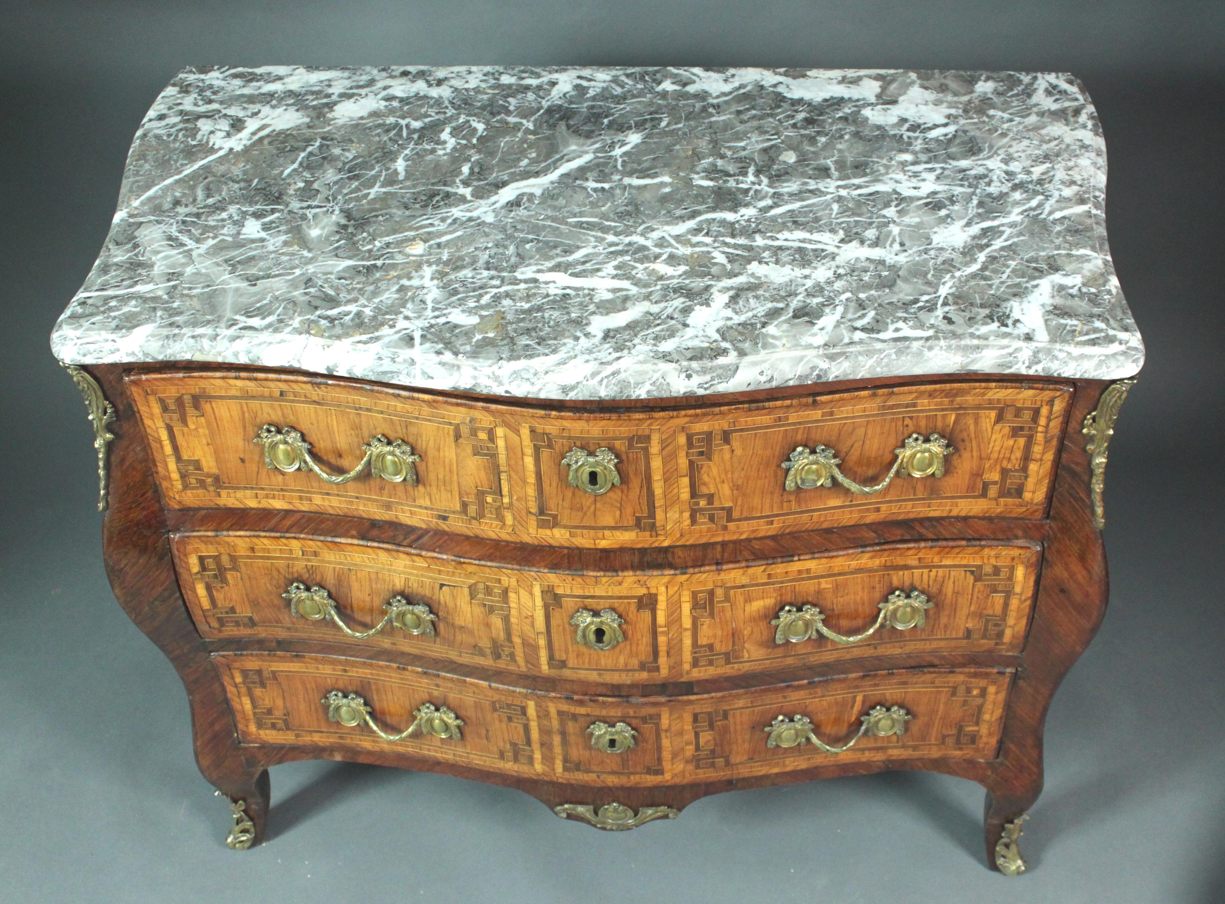 French Louis XV Kingwood Commode For Sale