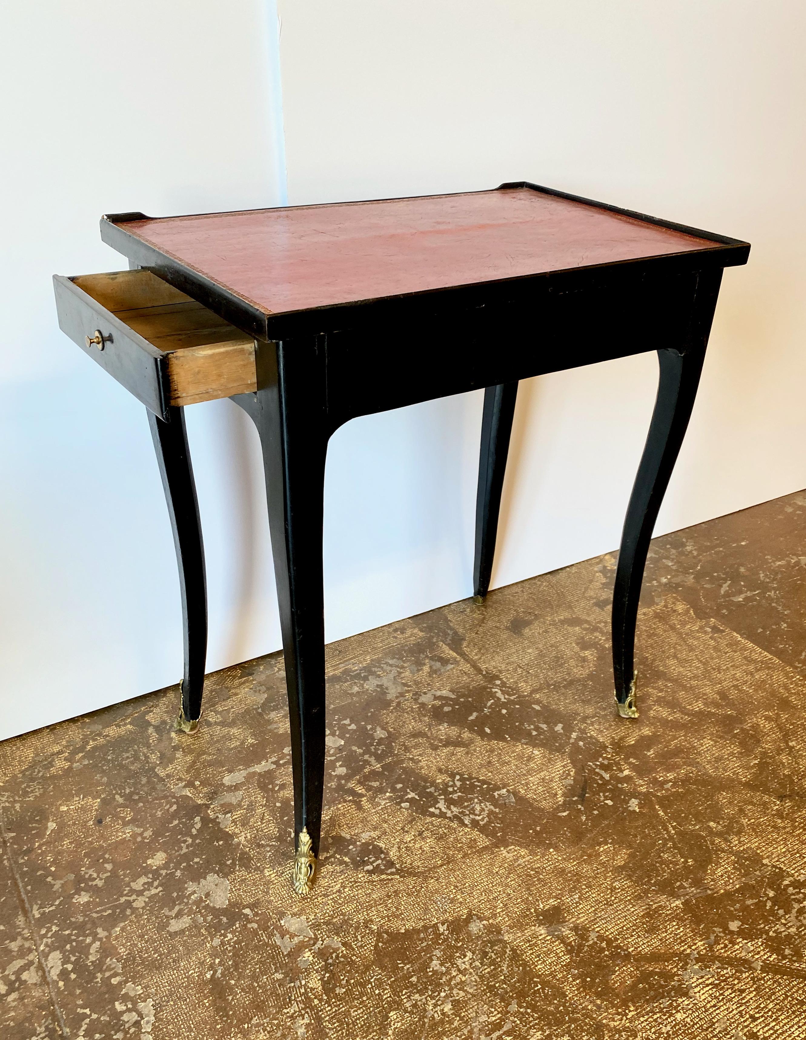 Bronze Louis XV Lacquered End Table For Sale