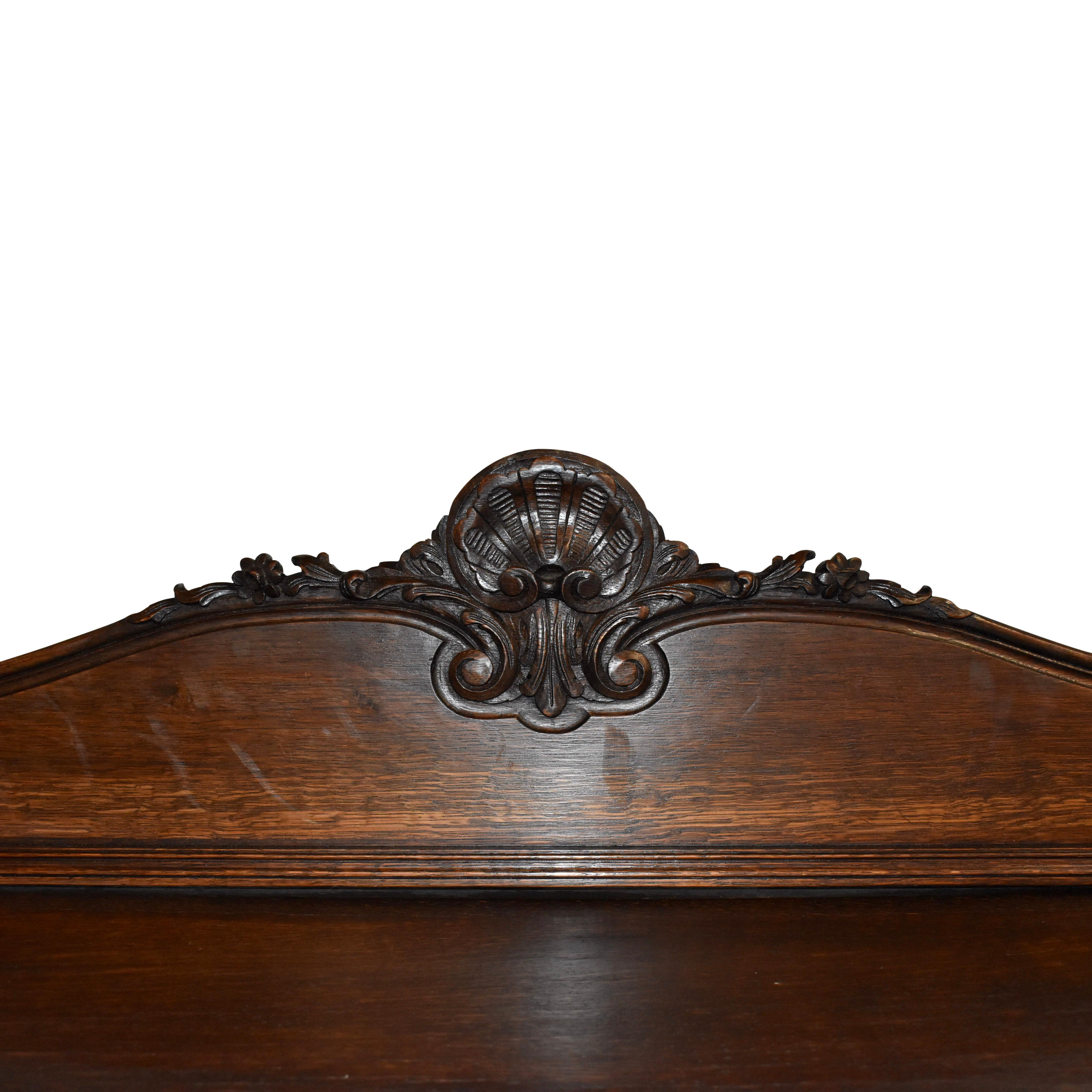 Louis XV Long Oak Breakfront Sideboard In Good Condition For Sale In Evergreen, CO